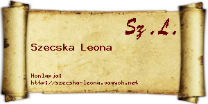 Szecska Leona névjegykártya